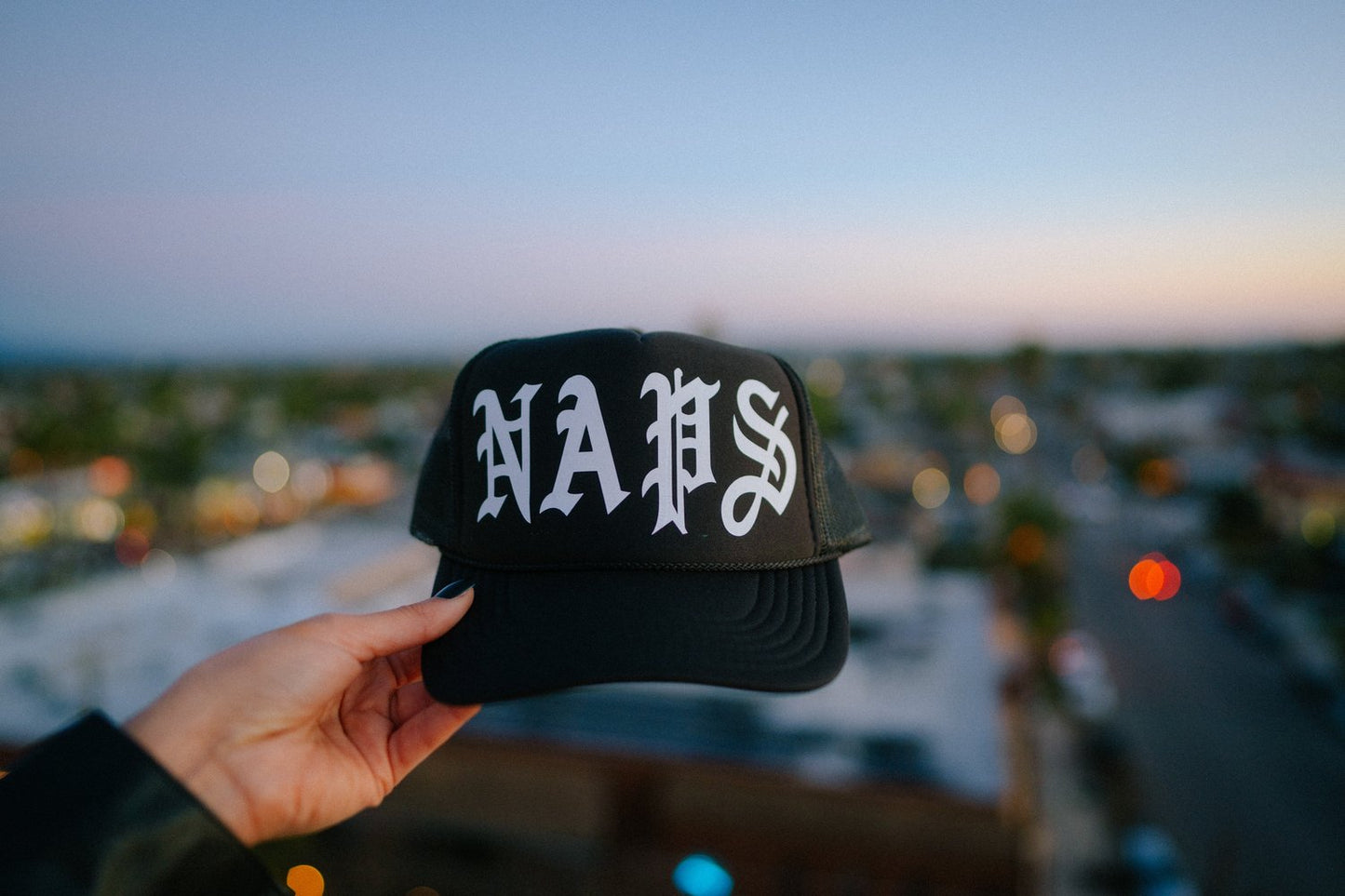 NAPS TRUCKER HAT - BLACK